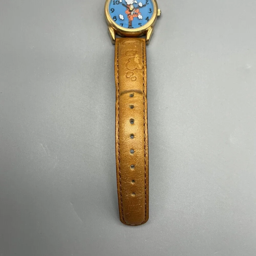 Disney Store Womens Watch 28mm Tigger Blue Dial Leather DS-240 New Battery
